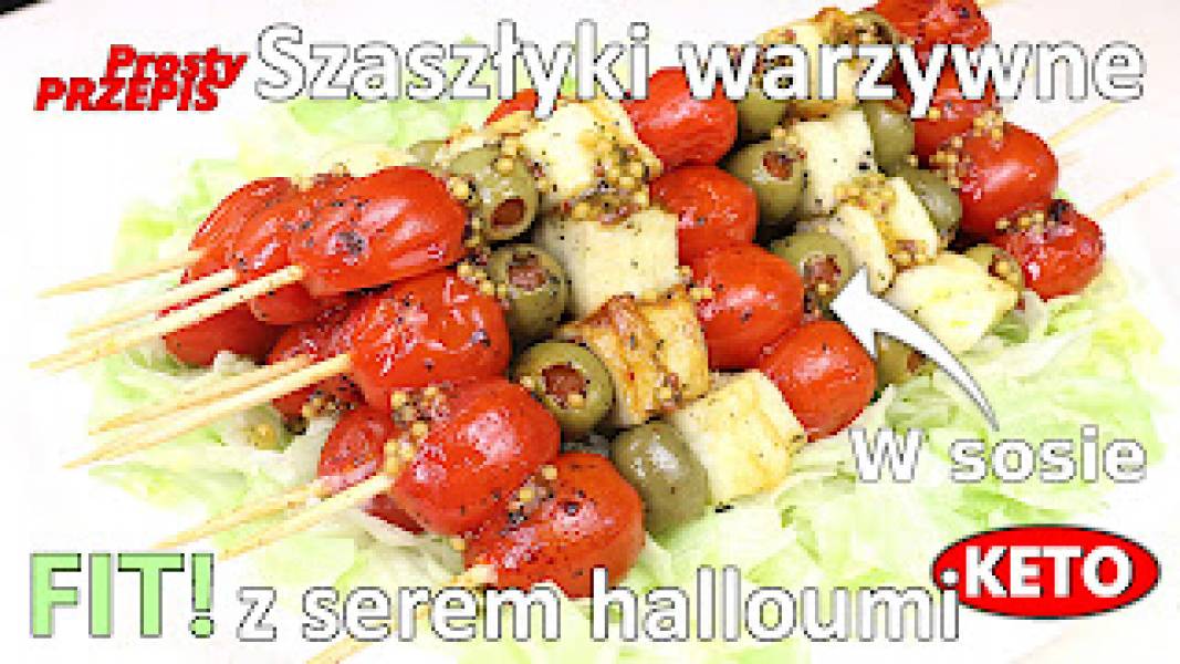 Przepis na szaszłyki z sera halloumi i warzyw