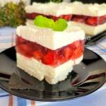 Ciasto truskawkowa chmurka bez pieczenia