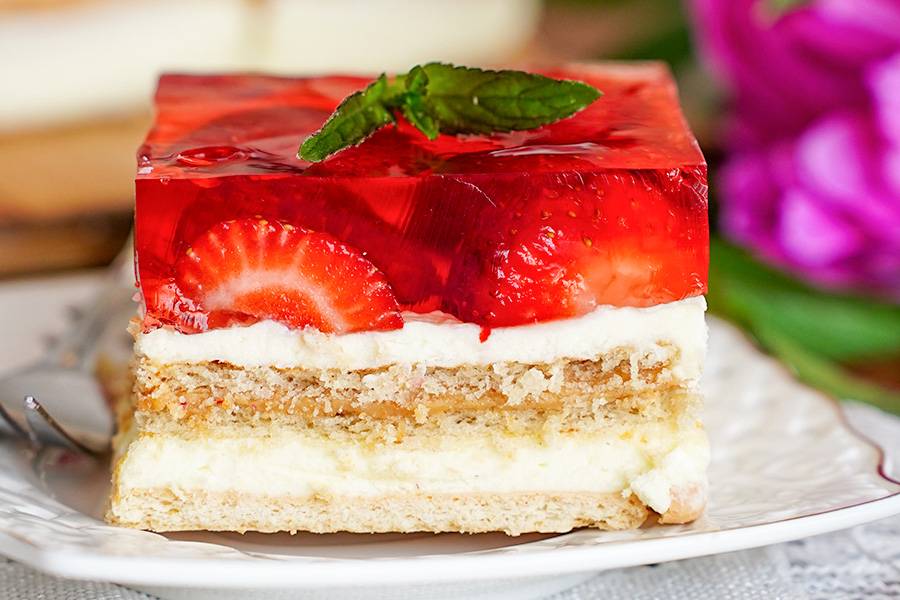 Truskawkowa krówka bez pieczenia