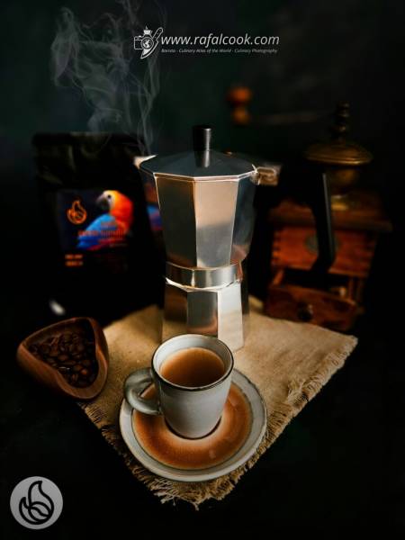 Espresso z czajniczka Moka i Peru Sandia Geisha od @kawasiepali
