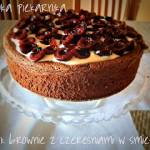 Torcik brownie z czereśniami w śmietanie