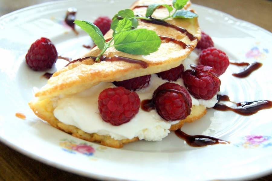 Omlet z malinami