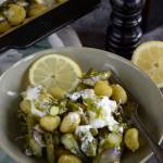 Pieczone gnocchi ze szparagami i burratą