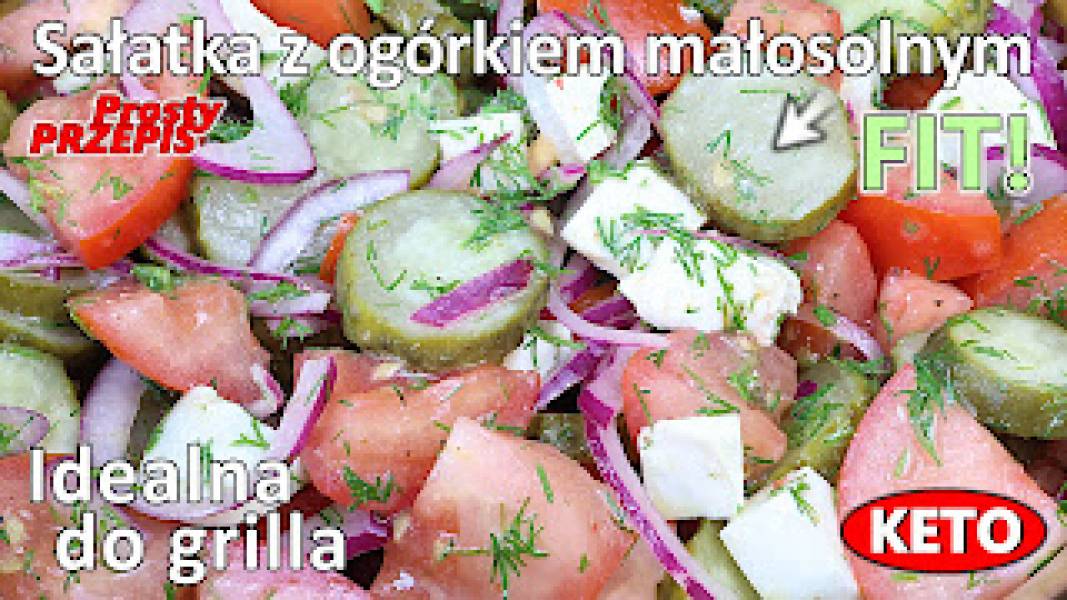Przepis na sałatkę z ogórków małosolnych