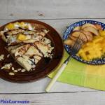 Migdałowo - owsiane naleśniki z mango i brzoskwiniami