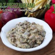 Bób z pieczarkami duszony w śmietanie