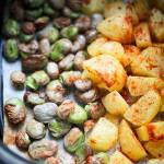 Danie z airfryer – pieczony bób i młode ziemniaki