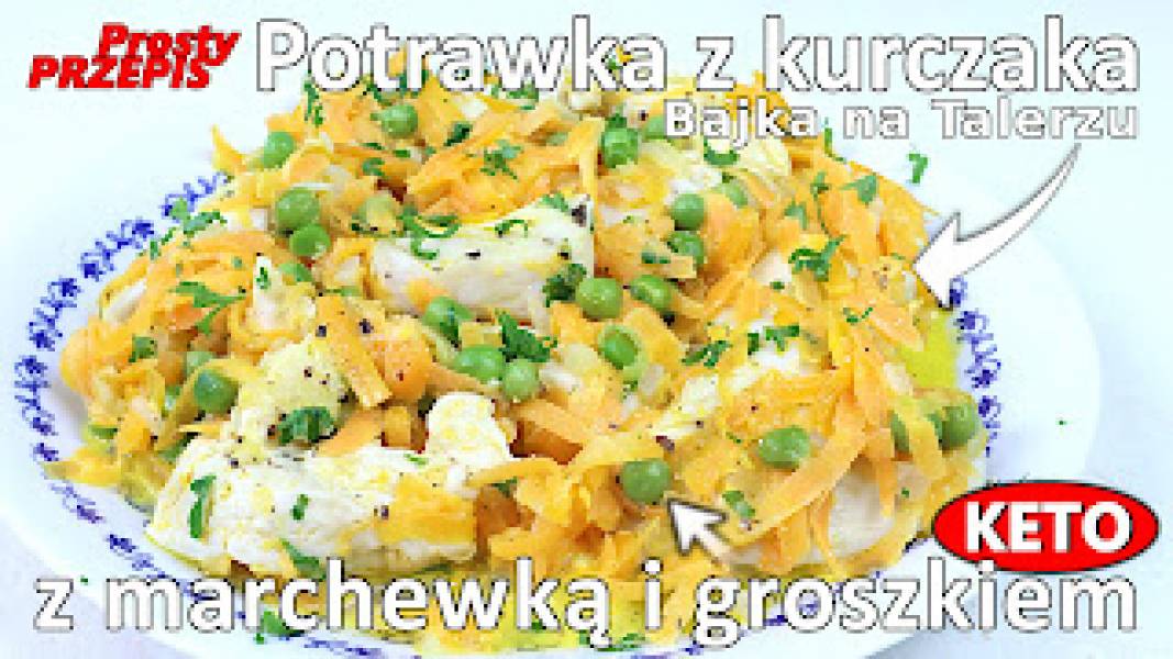 Przepis na potrawkę z piersi kurczaka z marchewką i groszkiem