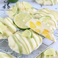 Lodowe przekąski- mrożone ciastka mango i biała czekolada