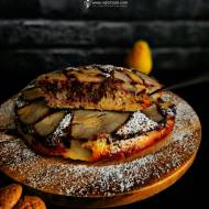 Torta di Pere e Amaretti z efektem kakaowego marmurka