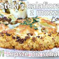 Przepis na pieczony stek z kalafiora z mozzarellą
