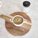 Zupa krem z cukinią, pieczarkami, kaszą gryczaną bazie na organicznego bulionu drobiowego