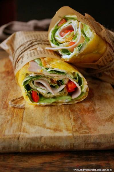 Wrap z cukinii i sera