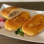 Krokiety ziemniaczane nadziewane mięsem i pieczarkami