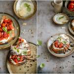 Grzanki pomidorowo-paprykowe z parmezanem