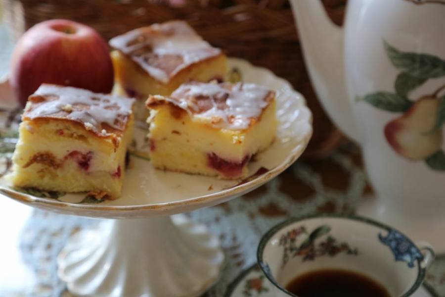 🍏 Jabłecznik z budyniem