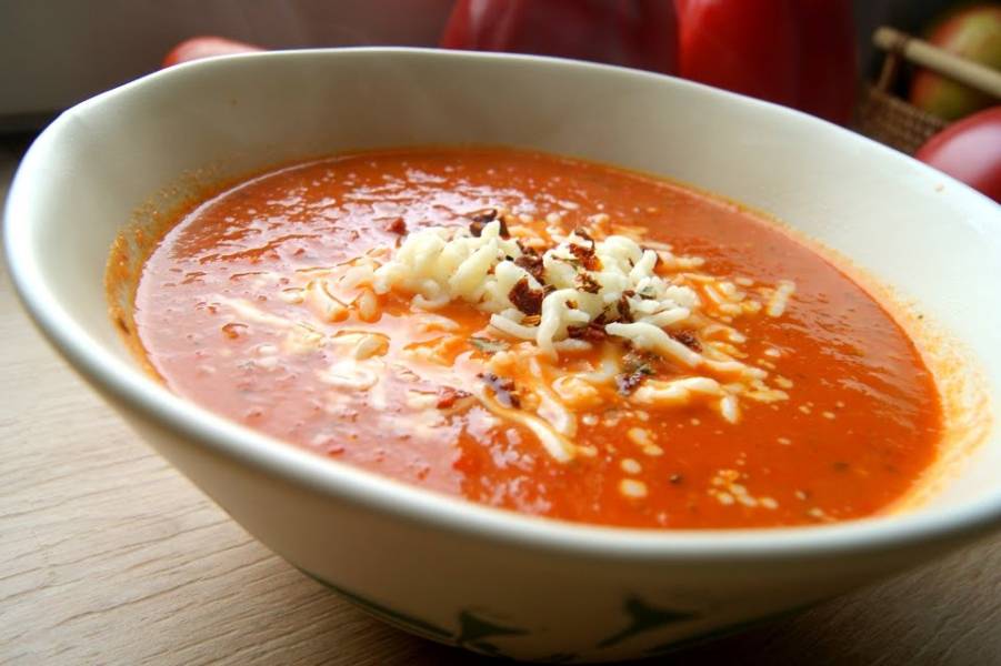 Krem z pomidorów i papryki, czyli...