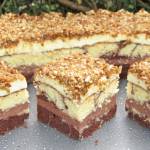 HIT Ciasto Noce i dnie-dwukolorowe z kremem i słonecznikiem, łatwe i efektowne +FILM