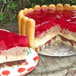 Rewelacyjny torcik a'la CHARLOTTE z kremem i malinami +FILM