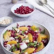 Sałatka z cykorii z pomarańczami i granatem