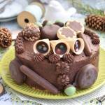 Tort z kremem czekoladowym