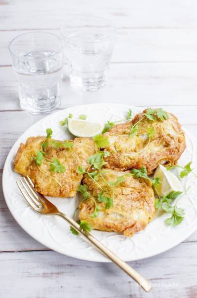 Dorsz w cieście curry