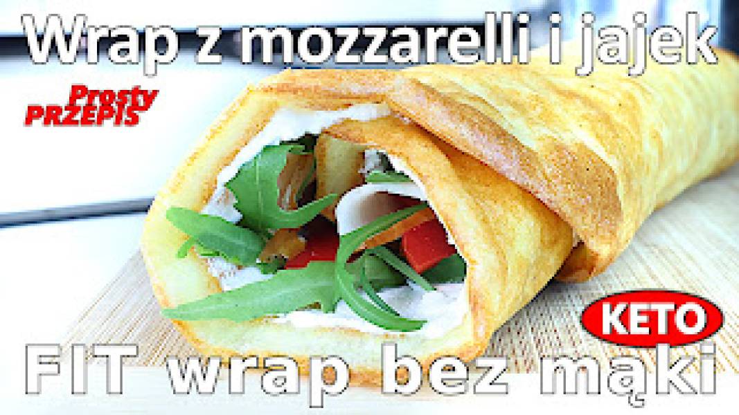 Przepis na keto wrap z mozzarelli