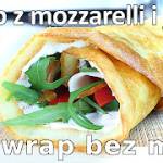 Przepis na keto wrap z mozzarelli