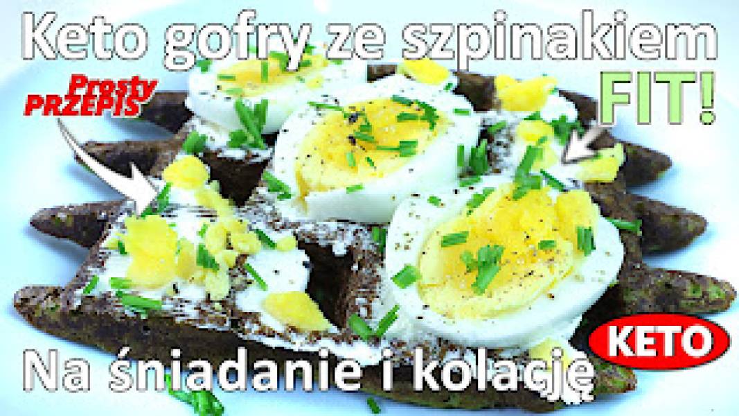 Przepis na szpinakowe keto gofry
