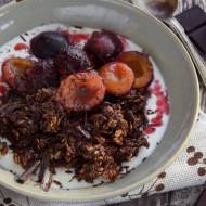 Owsianka z patelni czoko-śliwka