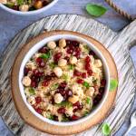 Sałatka z bulgurem, selerem i granatem