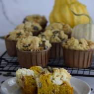 Dyniowe muffinki z serowym nadzieniem i kruszonką