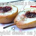 Przepis na gruszki pieczone z żurawiną
