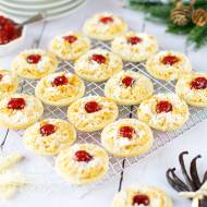 Ciasteczka waniliowe z marcepanem i białą czekoladą