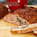 Klops nadziewany w sosie grzybowym