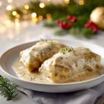 Najlepsze gołąbki z tartymi ziemniakami, kaszą i cebulką + sos pieczarkowy