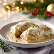 Najlepsze gołąbki z tartymi ziemniakami, kaszą i cebulką + sos pieczarkowy