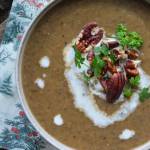 Kremowa zupa grzybowa z suszonymi grzybami