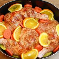 Kurczak pieczony z pomarańczami