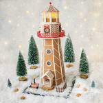 Świąteczna latarnia morska z piernika