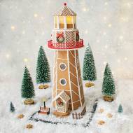 Świąteczna latarnia morska z piernika