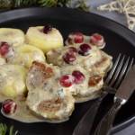 Polędwiczka wieprzowa w sosie z niebieskiego sera