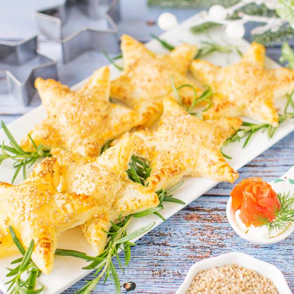 Gwiazdki z łososiem i kremowym serkiem