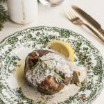 Jesiotr w sosie z makiem