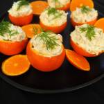 MANDARYNKI NADZIEWANE KREWETKAMI I SERKIEM KREMOWYM