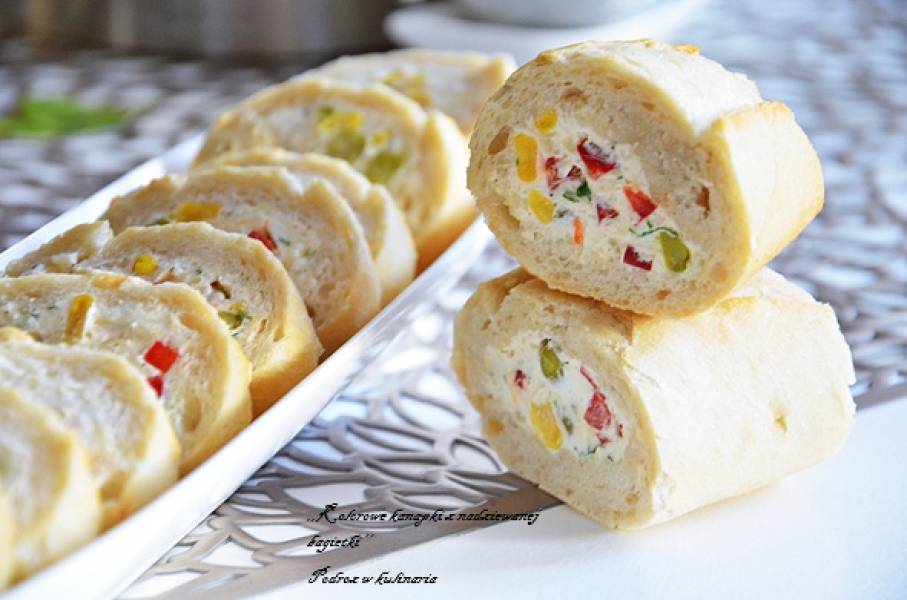,,Kolorowe kanapki z nadziewanej bagietki’’