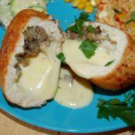 Kotlety mielone z piersi kurczaka pieczarkowo-serowe