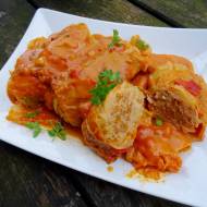 Gołąbki z udek kurczaka w kapuście włoskiej