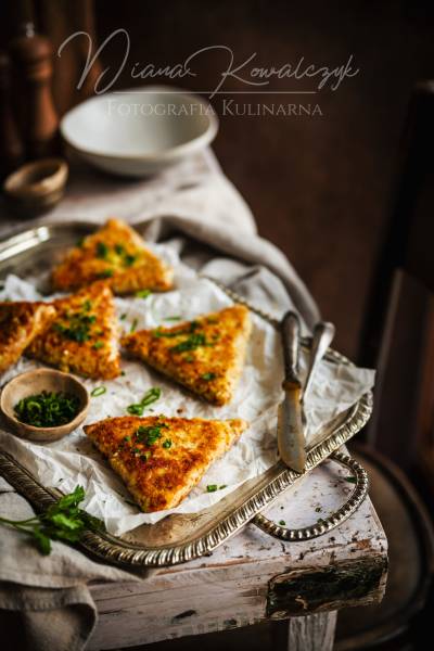 Krokiety z tofu, cheddarem i kimchi