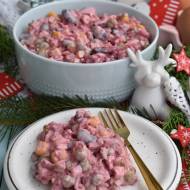 Sałatka z buraczków, jajek i czerwonej fasoli